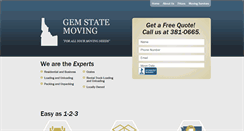 Desktop Screenshot of gemstatemoving.com