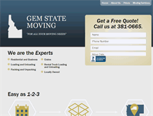 Tablet Screenshot of gemstatemoving.com